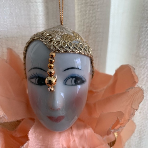 Mann Porcelain Head Flapper Girl Coral - Picture 3 of 4